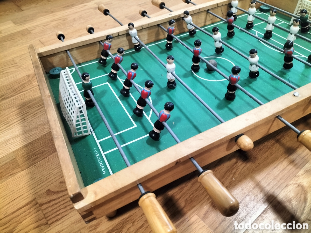 Juegos de mesa: Futbol&iacute;n antiguo de madera de juguete - Foto 4