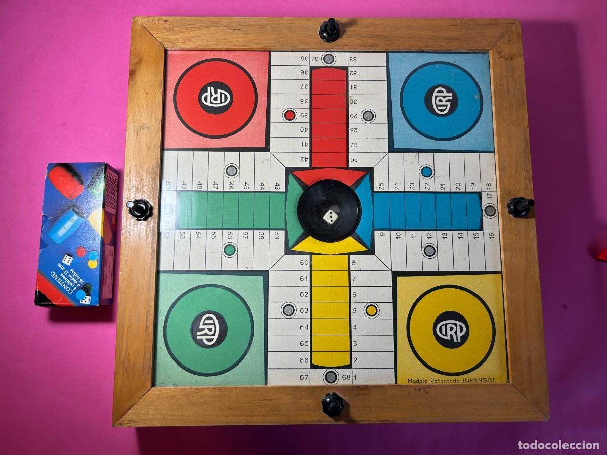 Juegos de mesa: ANTIGUO PARCHIS DE MADERA DE INFANSOL - Foto 1