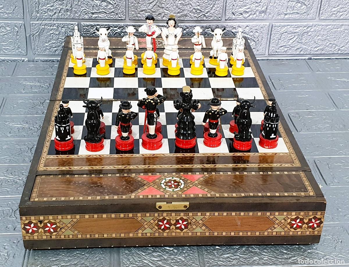 Juegos de mesa: Ajedrez taracea fichas de madera - Foto 2