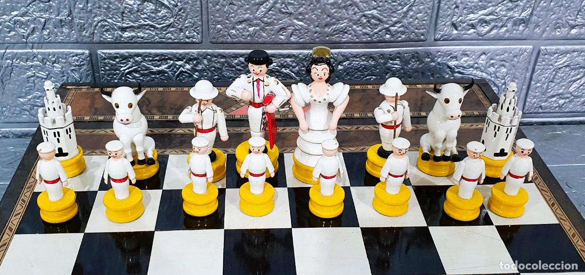 Juegos de mesa: Ajedrez taracea fichas de madera - Foto 3