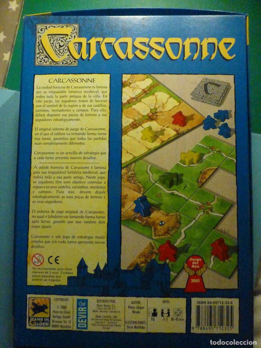 Juegos de mesa: Carcassonne. Juego de mesa del a&ntilde;o 2001 - Devir - Foto 2