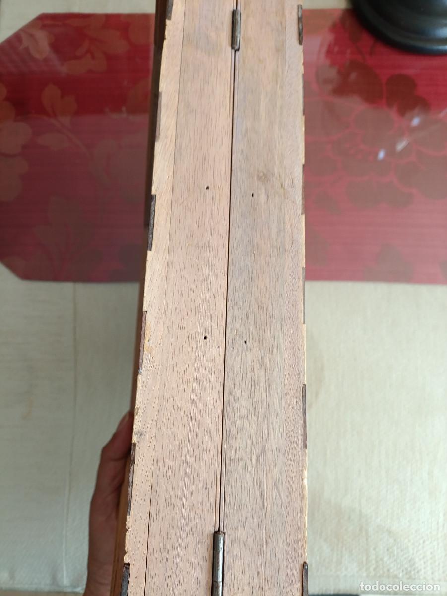 Juegos de mesa: MALETIN MADERA TALLADA AJEDREZ Y BACKGAMMON - Foto 6