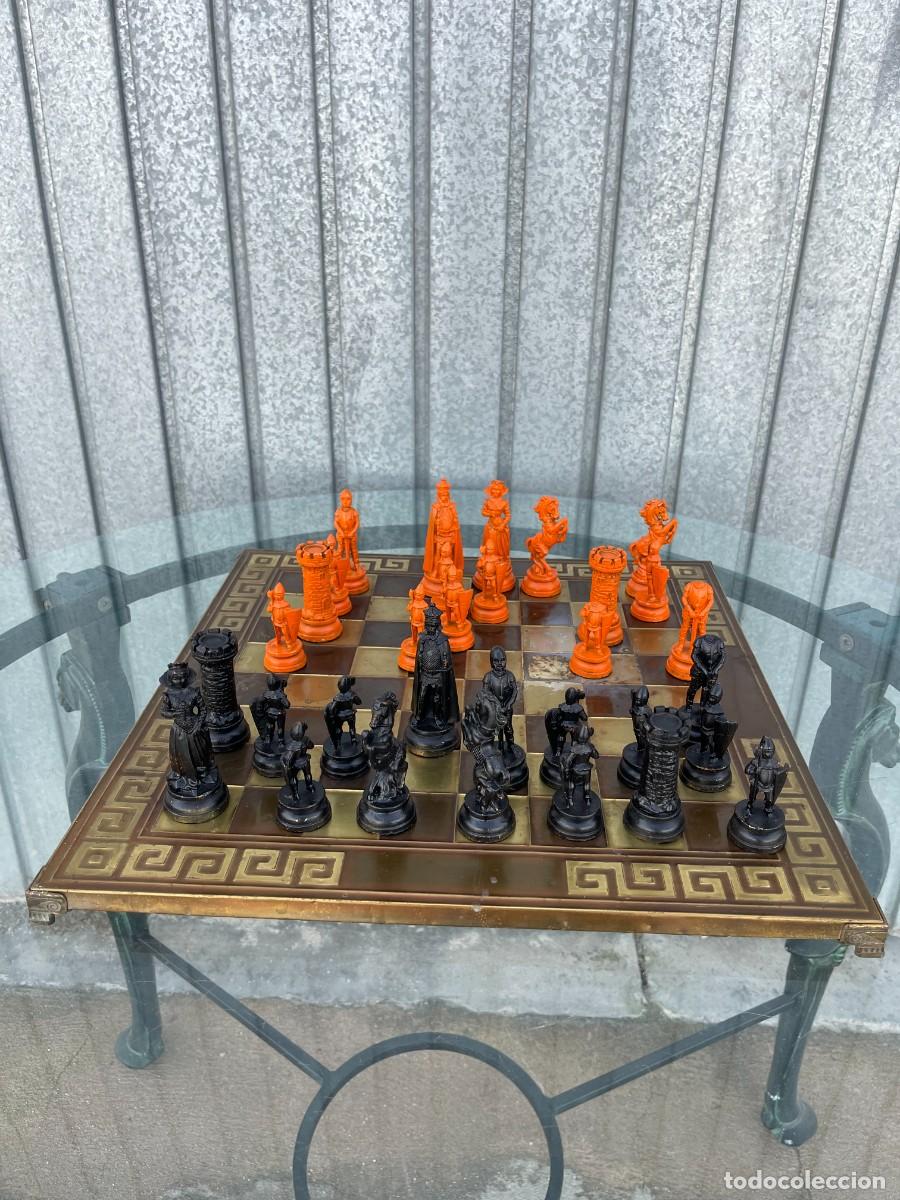 Juegos de mesa: ajedrez vintage bronce - Foto 1