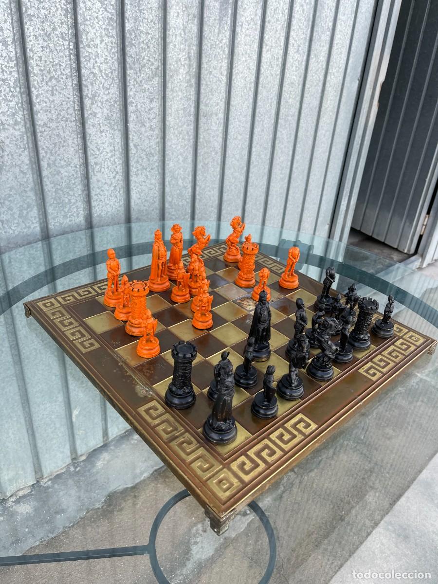 Juegos de mesa: ajedrez vintage bronce - Foto 3