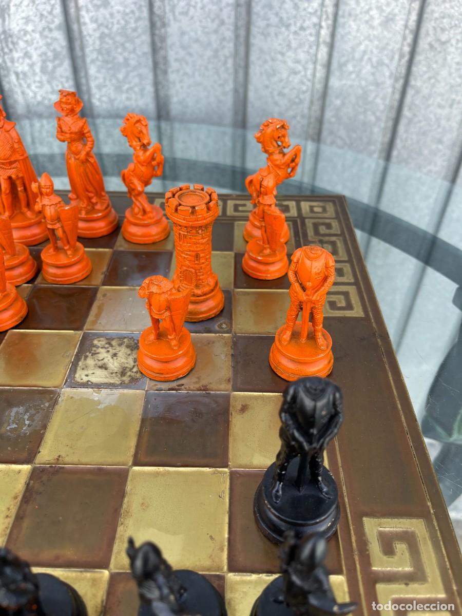 Juegos de mesa: ajedrez vintage bronce - Foto 4