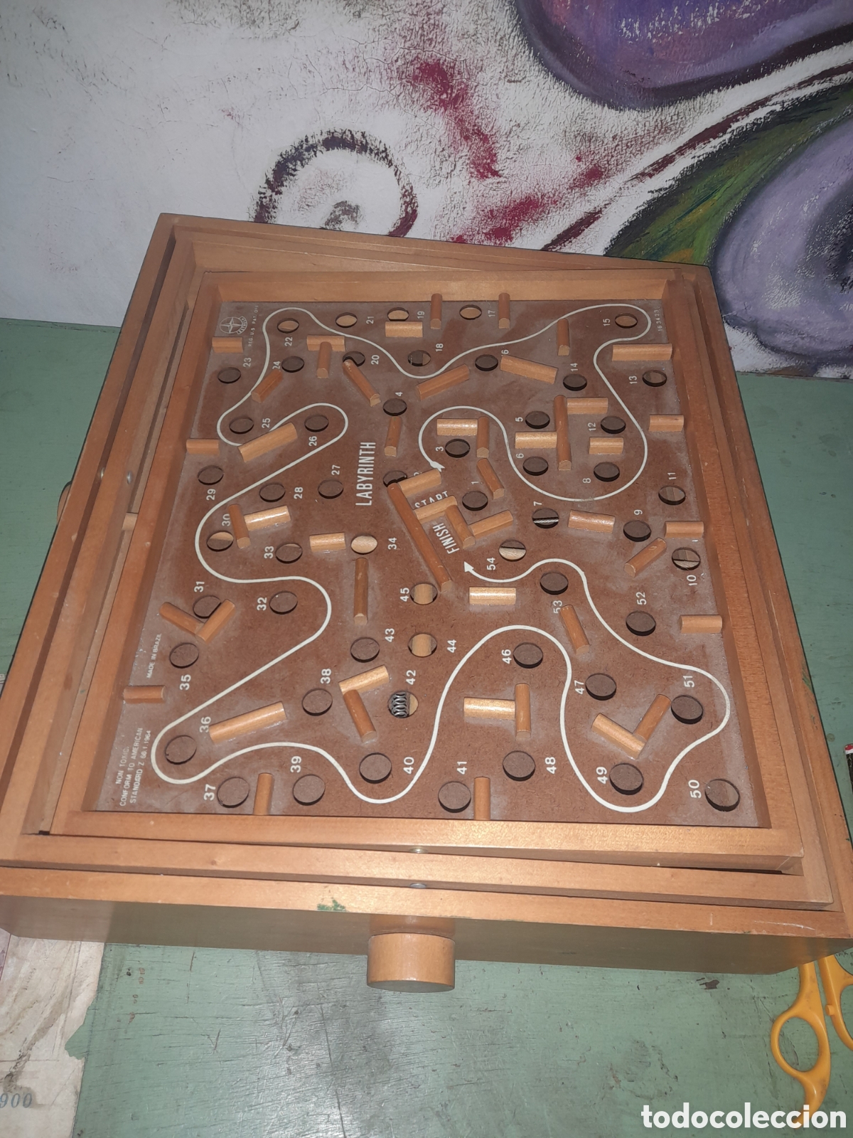 Juegos de mesa: Laberinto de madera caleidoscopio medidas 38 x 32 cm - Foto 1
