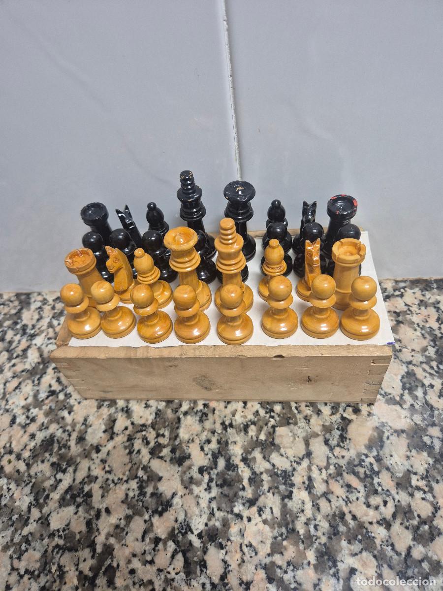 Juegos de mesa: JUEGO PIEZAS DE AJEDREZ INGLES N&ordm; 2 DE MADERA. - Foto 1