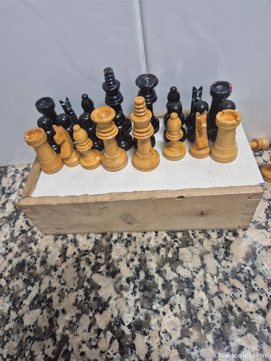 Juegos de mesa: JUEGO PIEZAS DE AJEDREZ INGLES N&ordm; 2 DE MADERA. - Foto 2
