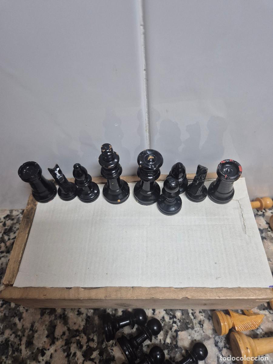 Juegos de mesa: JUEGO PIEZAS DE AJEDREZ INGLES N&ordm; 2 DE MADERA. - Foto 4