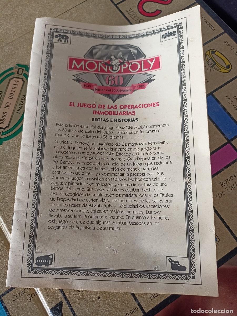 Juegos de mesa: Monopoly. Edici&oacute;n limitada 60 Aniversario. 1995 - Foto 8