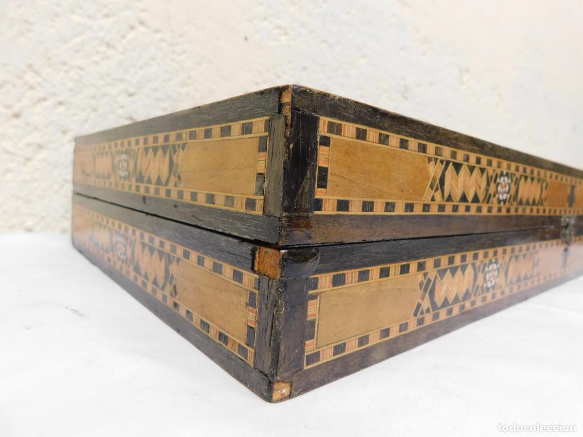 Juegos de mesa: JUEGO BACKGAMMON CON MARQUETERIA - Foto 6