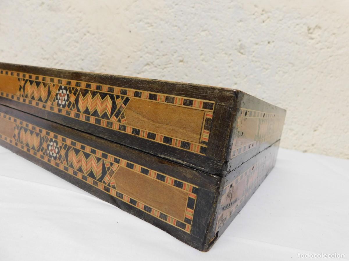Juegos de mesa: JUEGO BACKGAMMON CON MARQUETERIA - Foto 7