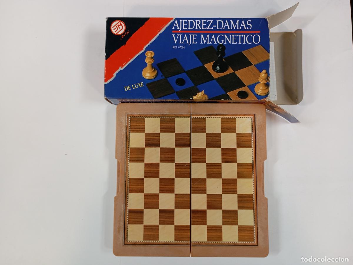 Juegos de mesa: JUEGO DE AJEDREZ Y DAMAS MAGN&Eacute;TICO. PN08 - Foto 2