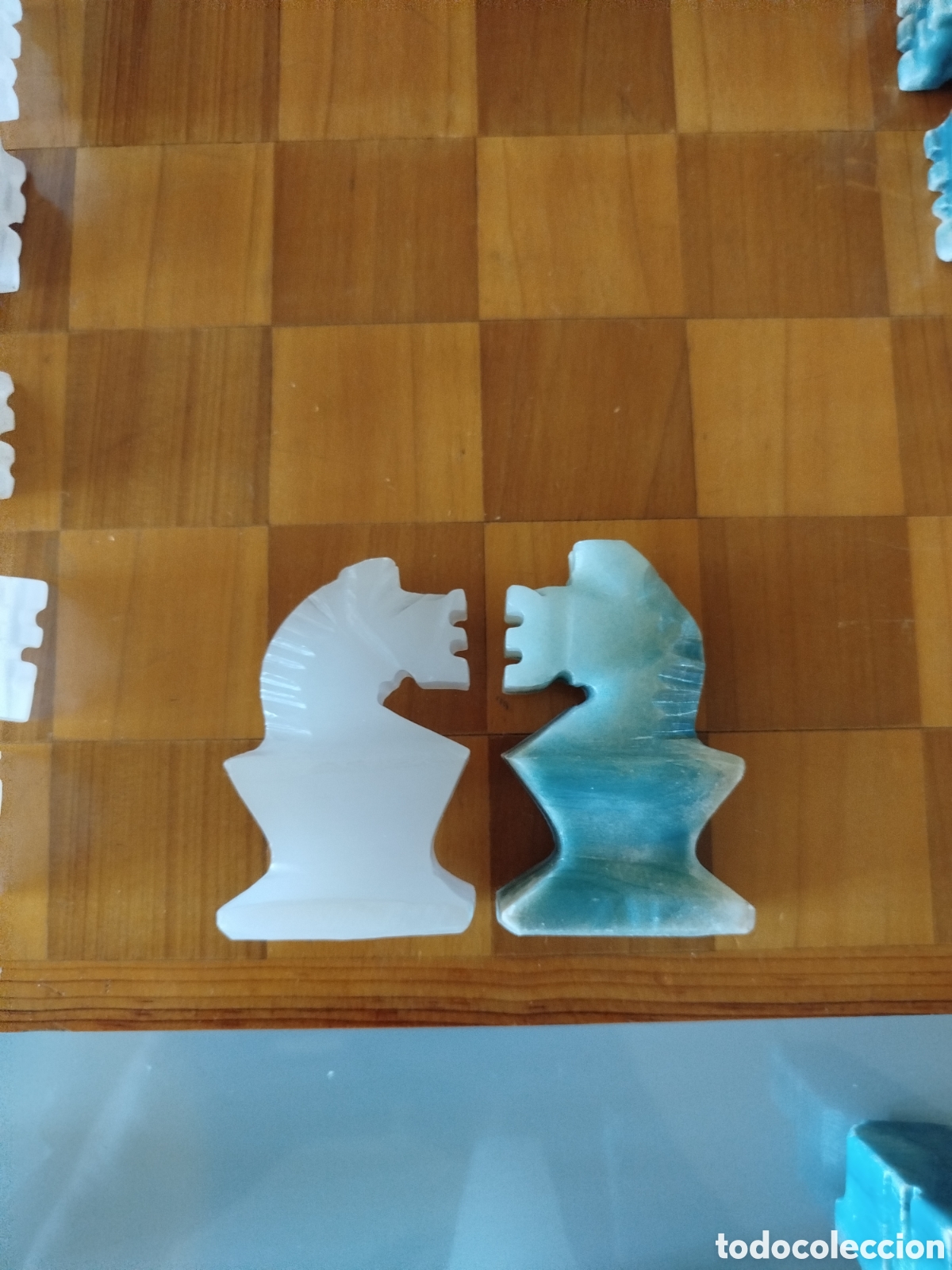 Juegos de mesa: Ajedrez de Alabastro y tablero de Madera - Foto 4