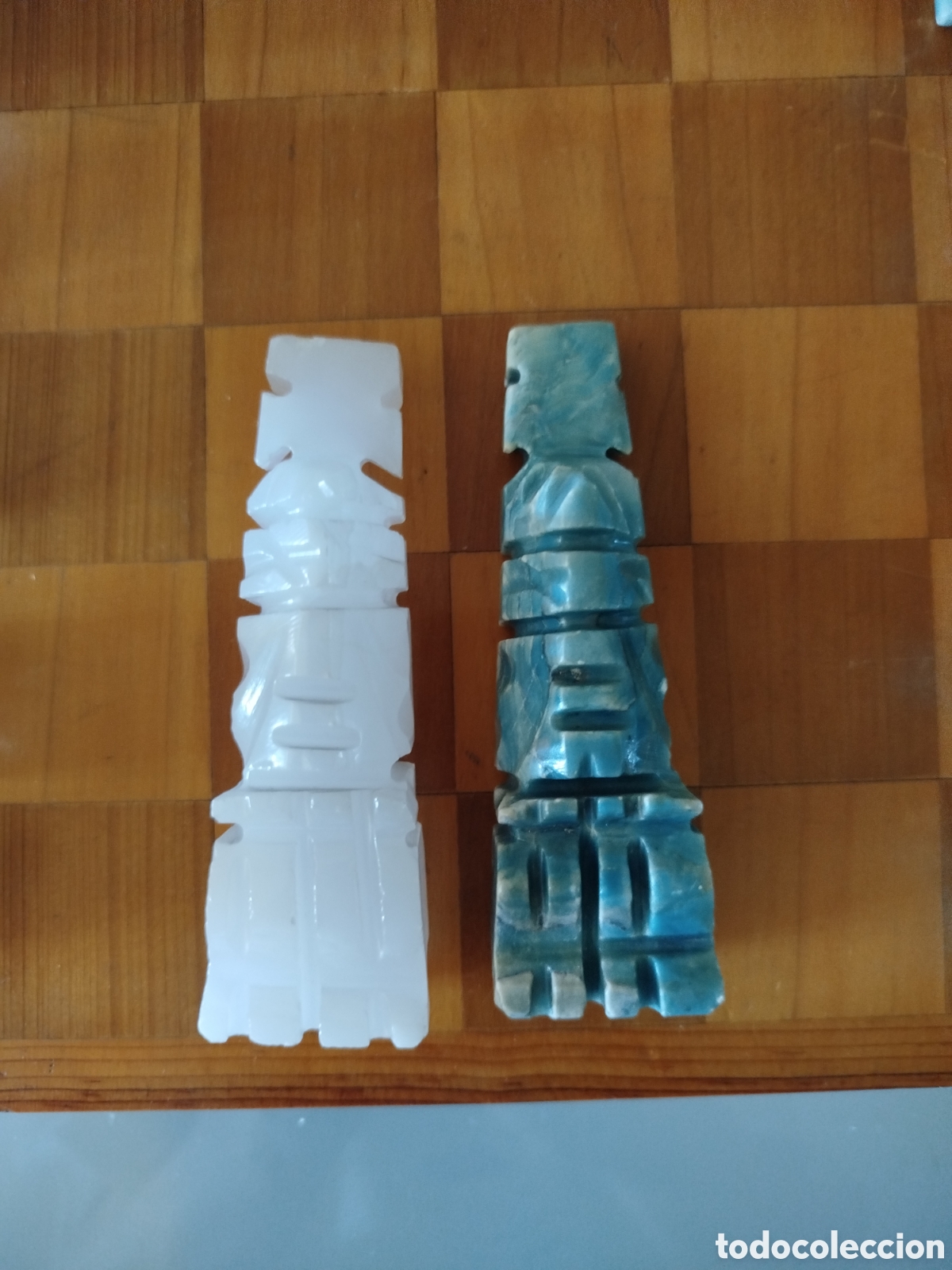 Juegos de mesa: Ajedrez de Alabastro y tablero de Madera - Foto 5