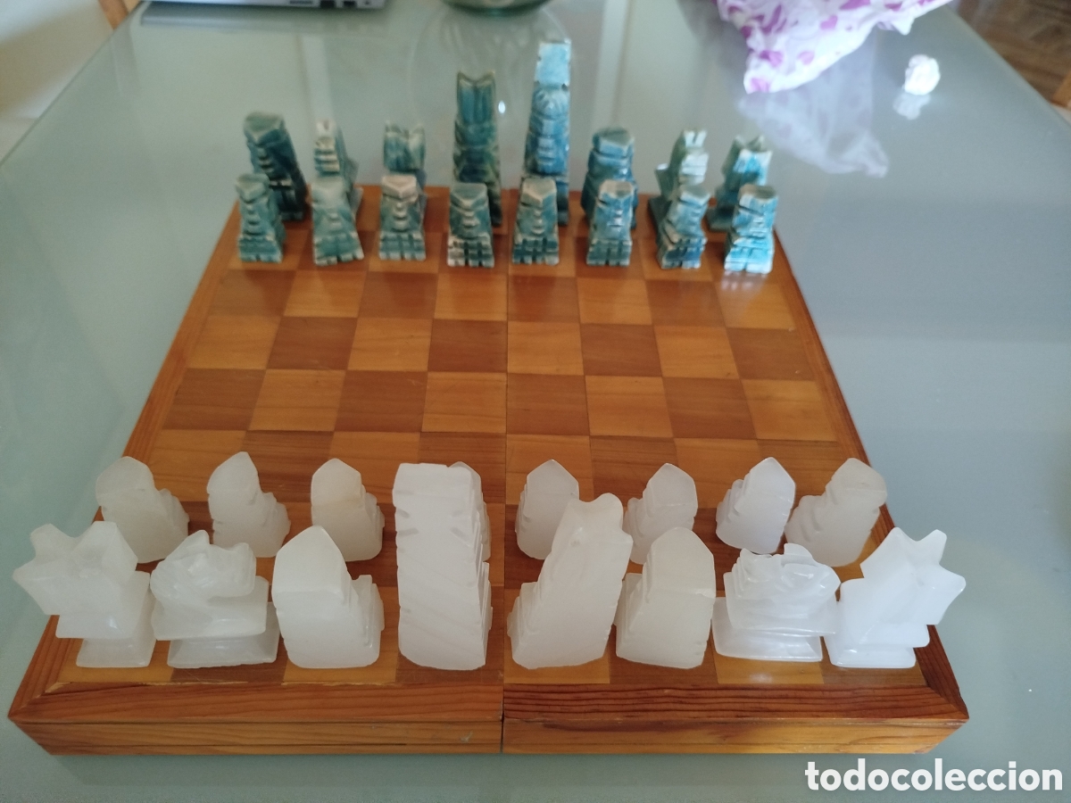 Juegos de mesa: Ajedrez de Alabastro y tablero de Madera - Foto 1