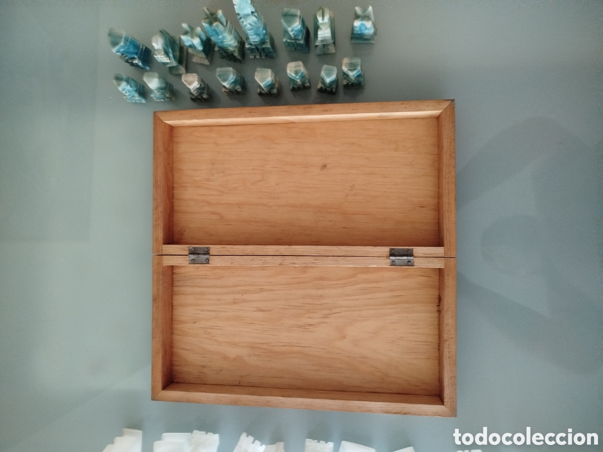 Juegos de mesa: Ajedrez de Alabastro y tablero de Madera - Foto 9