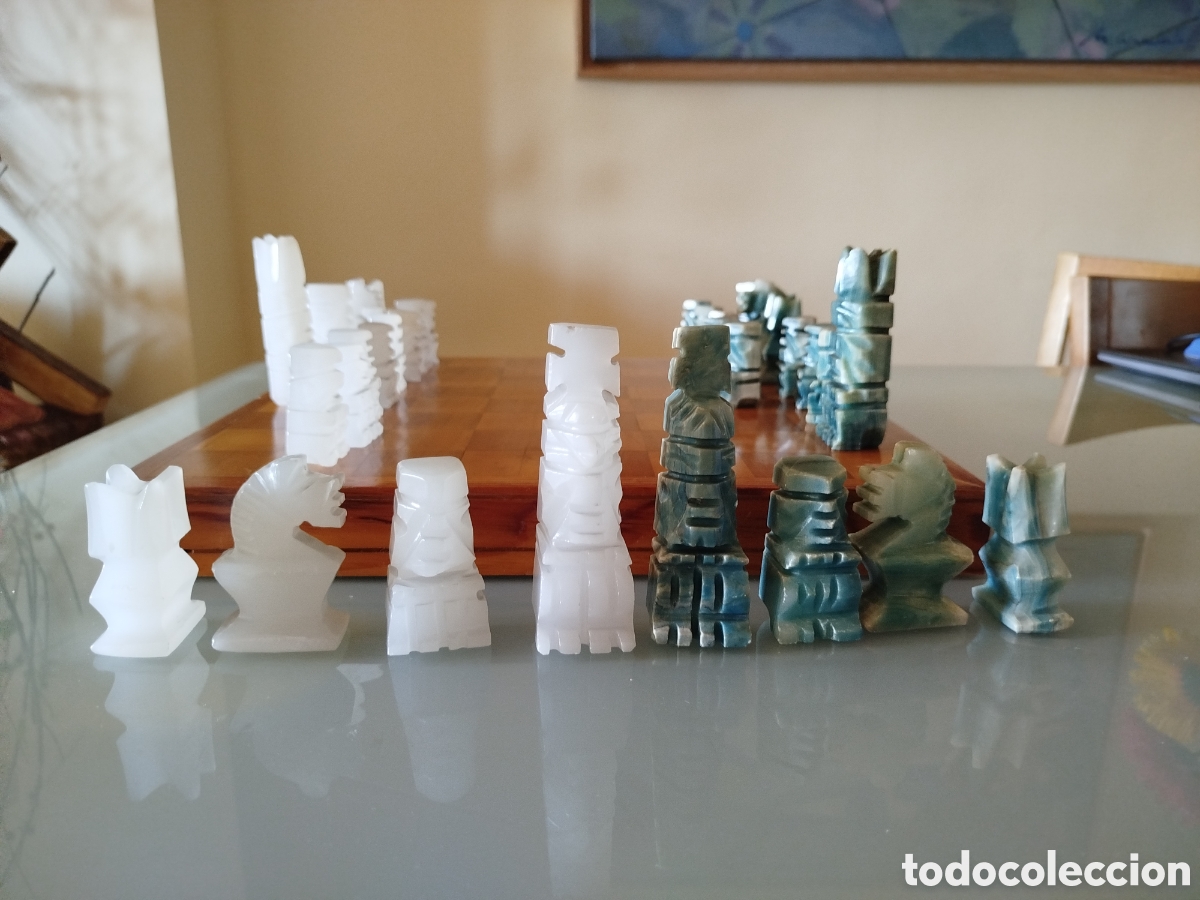 Juegos de mesa: Ajedrez de Alabastro y tablero de Madera - Foto 10