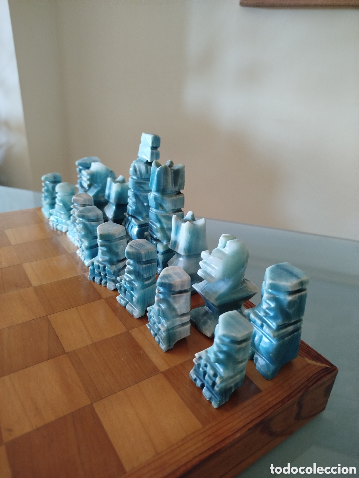 Juegos de mesa: Ajedrez de Alabastro y tablero de Madera - Foto 12