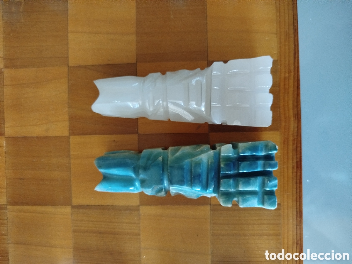Juegos de mesa: Ajedrez de Alabastro y tablero de Madera - Foto 14