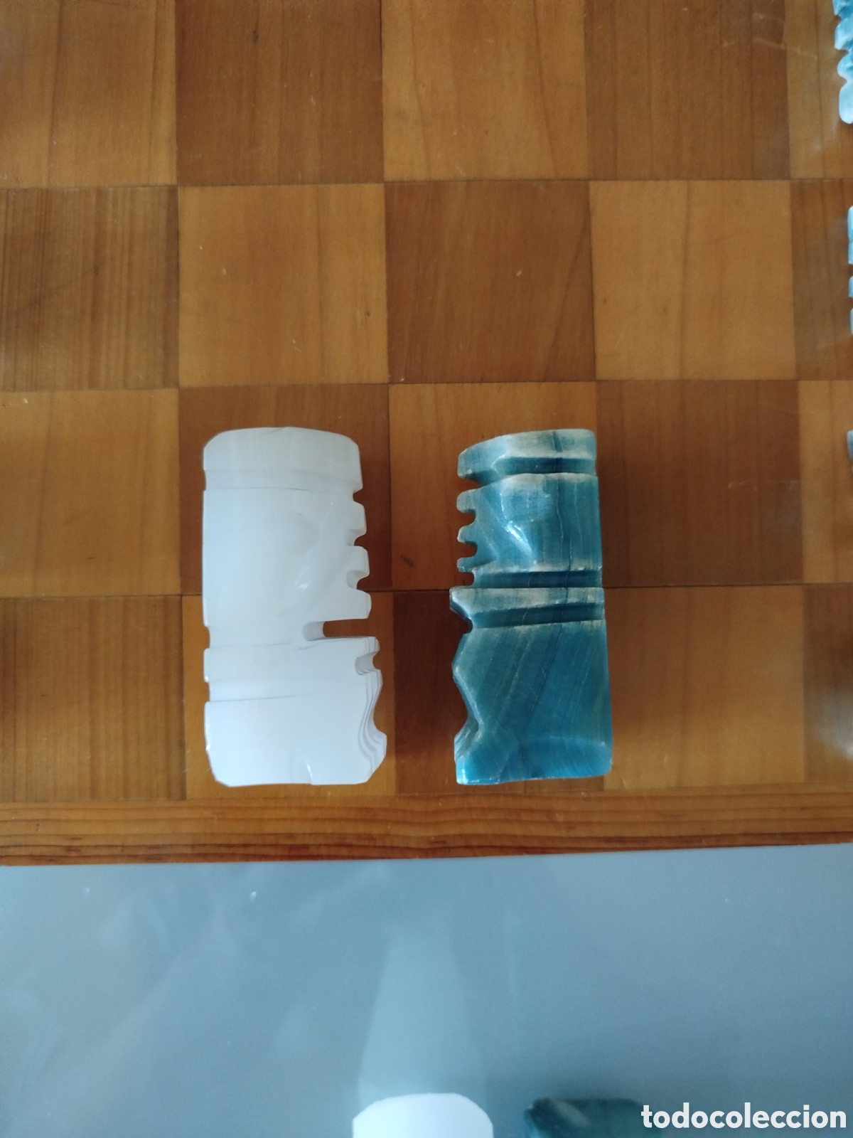 Juegos de mesa: Ajedrez de Alabastro y tablero de Madera - Foto 15