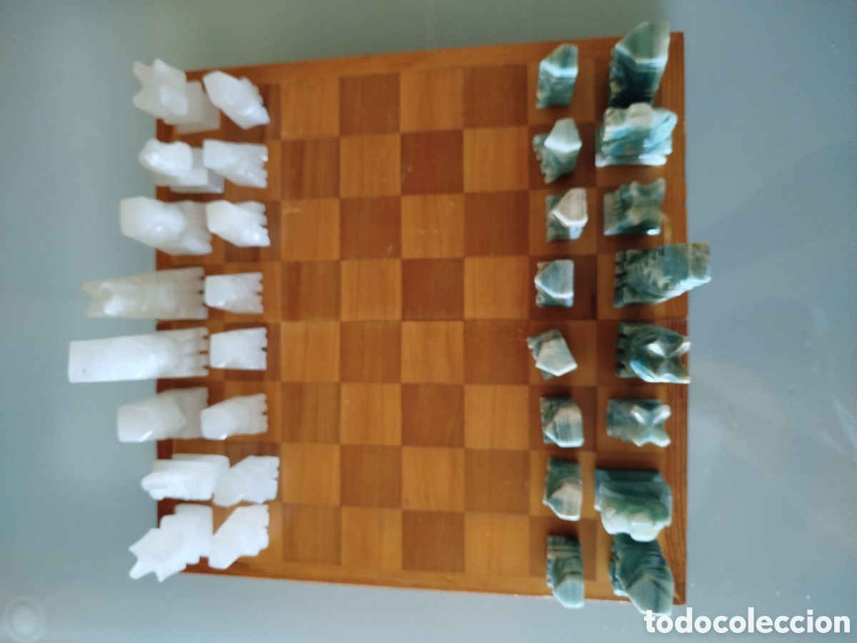 Juegos de mesa: Ajedrez de Alabastro y tablero de Madera - Foto 17