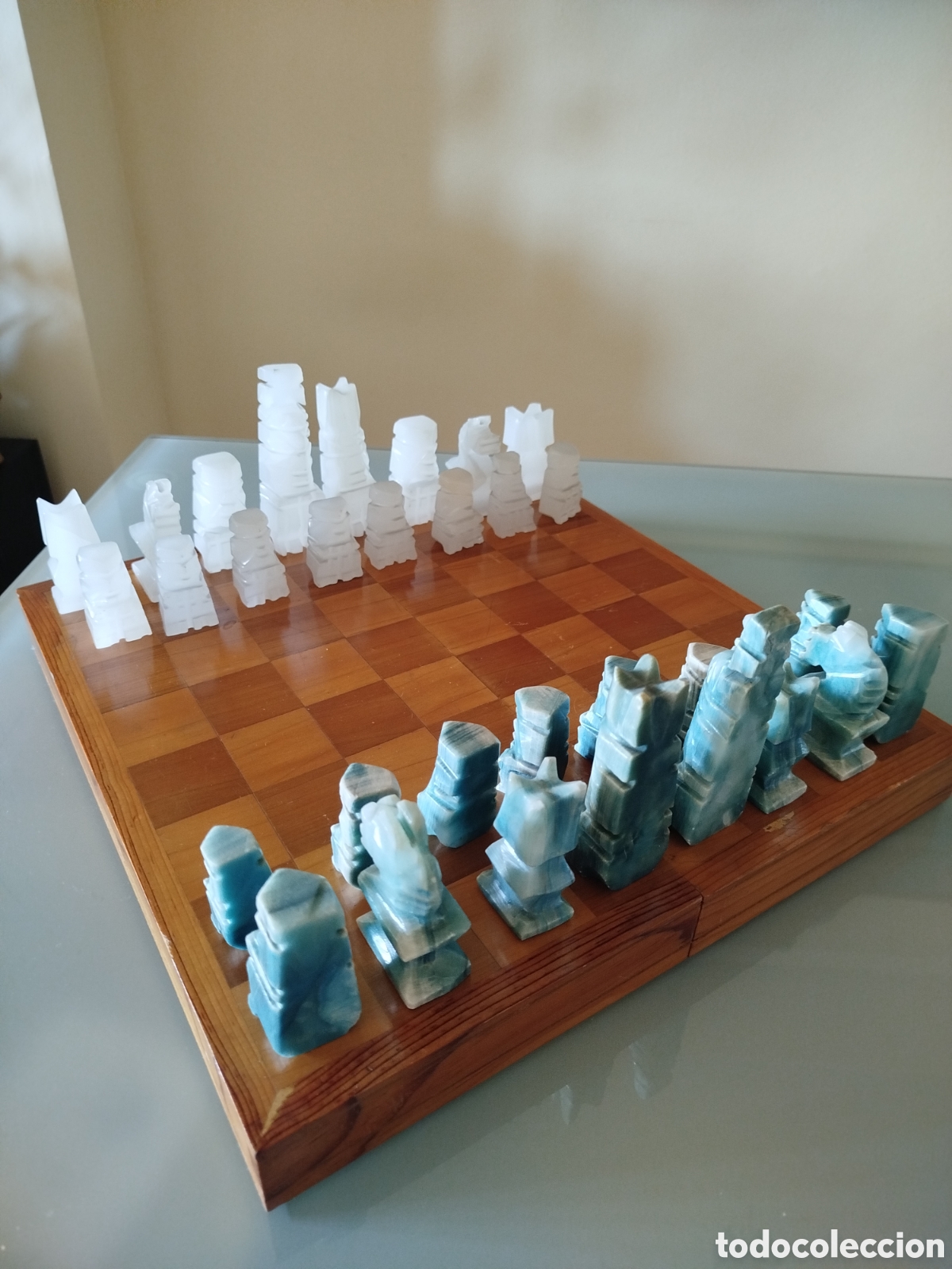 Juegos de mesa: Ajedrez de Alabastro y tablero de Madera - Foto 18