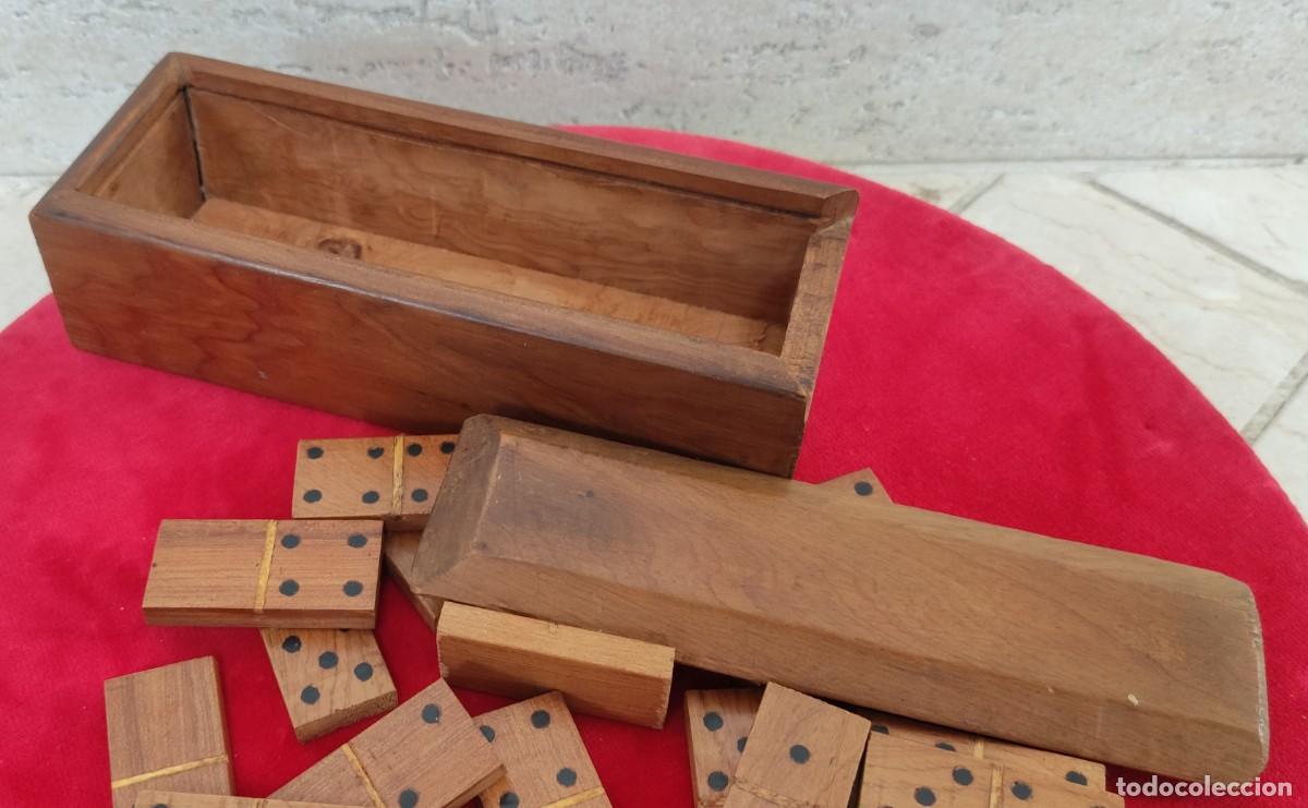 Juegos de mesa: DOMIN&Oacute; ANTIGUO DE MADERA - Foto 5