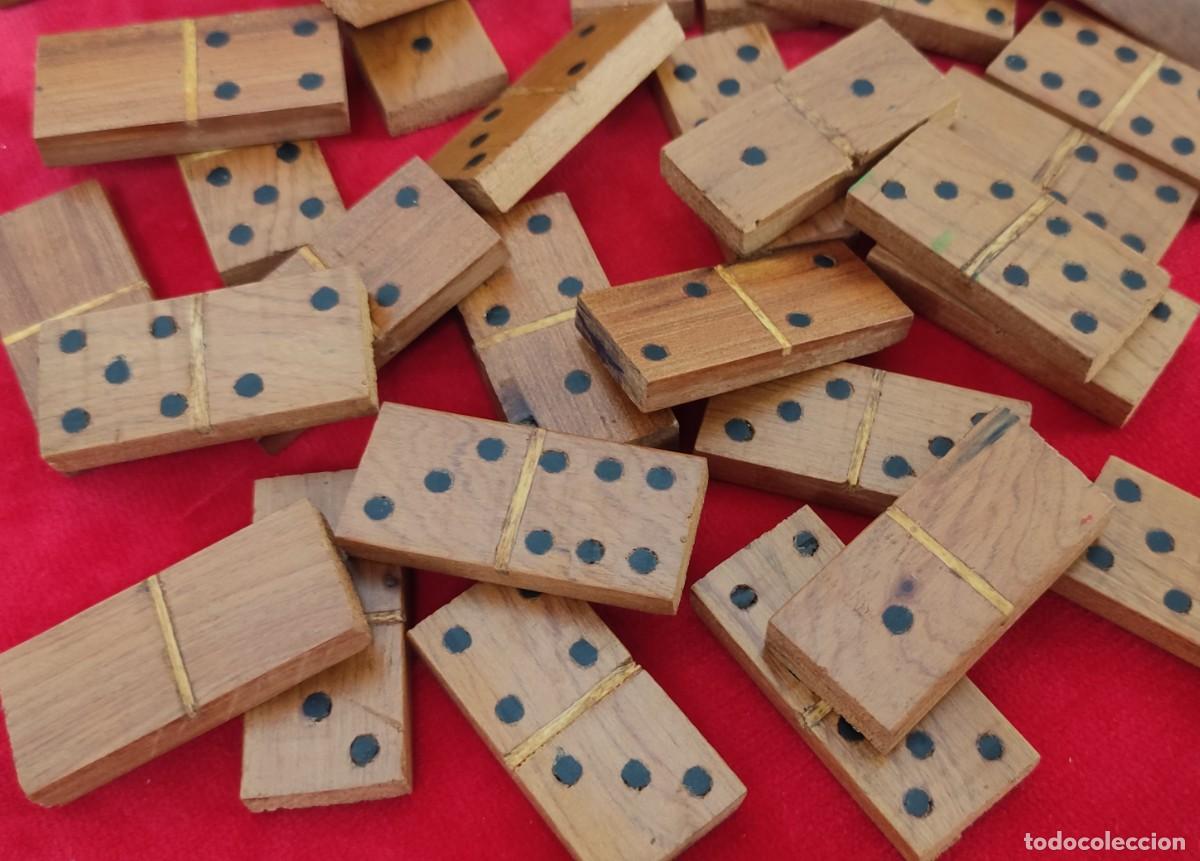 Juegos de mesa: DOMIN&Oacute; ANTIGUO DE MADERA - Foto 6