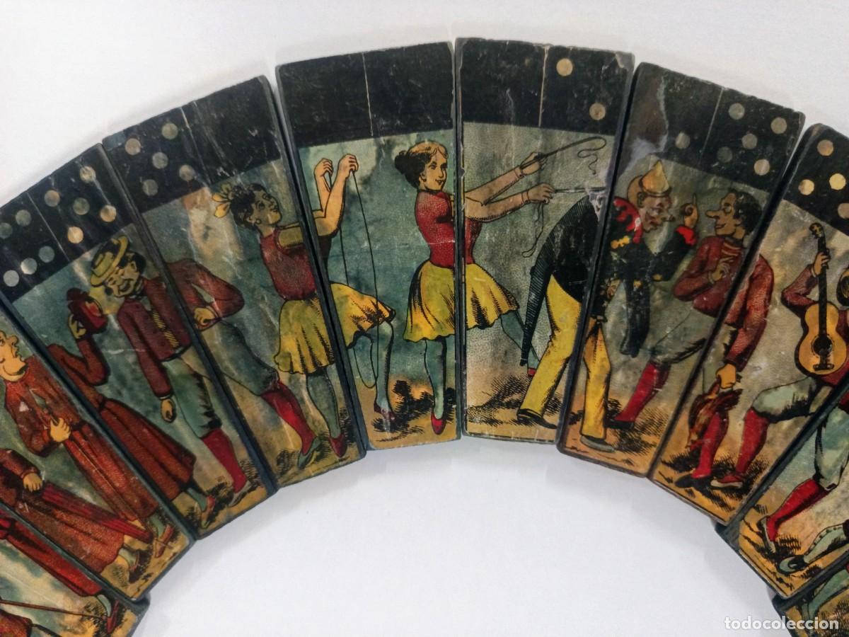 Juegos de mesa: Domin&oacute; C&oacute;mico Antiguo - Joya Ilustrada en madera - Foto 4