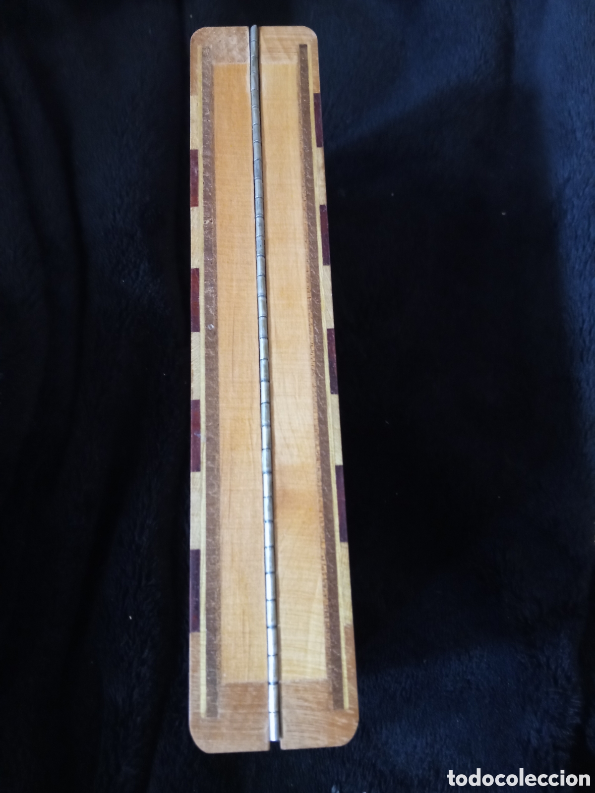 Juegos de mesa: Antiguo ajedrez de madera de bolsillo - Foto 4