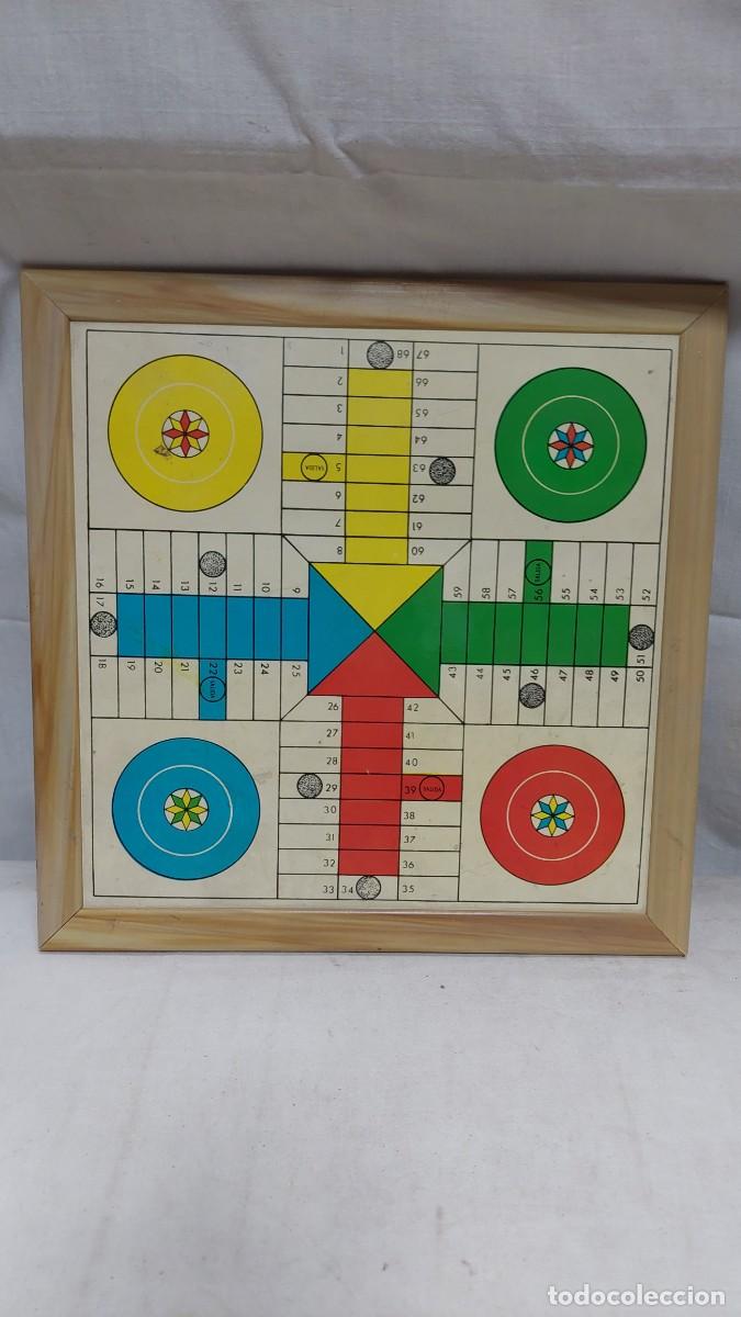 Juegos de mesa: Antiguo parchis y oca enmarcado EGB - Foto 1