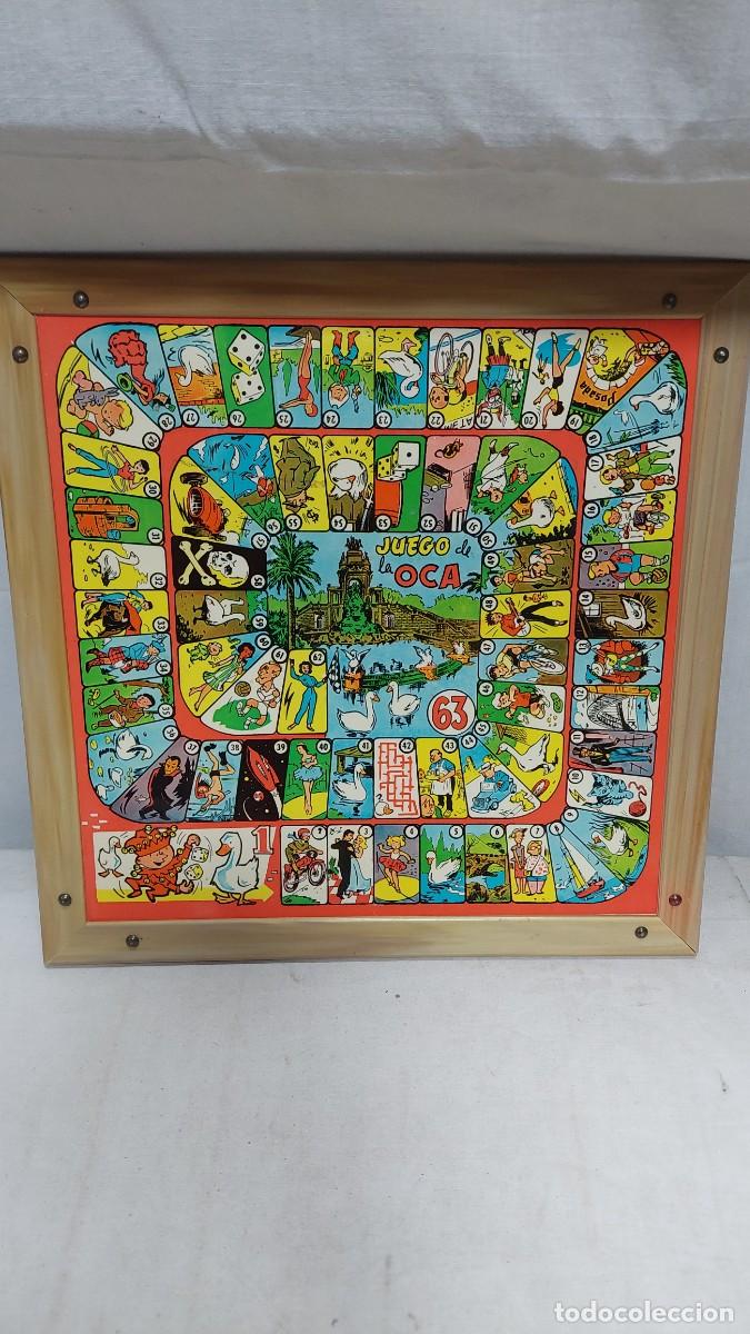 Juegos de mesa: Antiguo parchis y oca enmarcado EGB - Foto 2