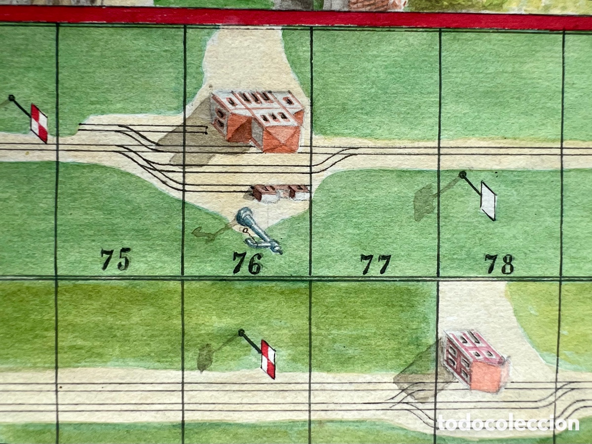 Juegos de mesa: Juego de mesa pintado, in&eacute;dito, c. 1800 - Foto 6