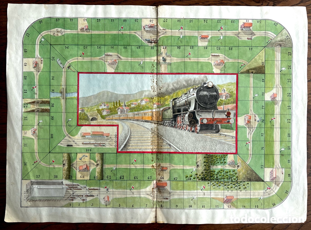 Juegos de mesa: Juego de mesa pintado, in&eacute;dito, c. 1800 - Foto 2