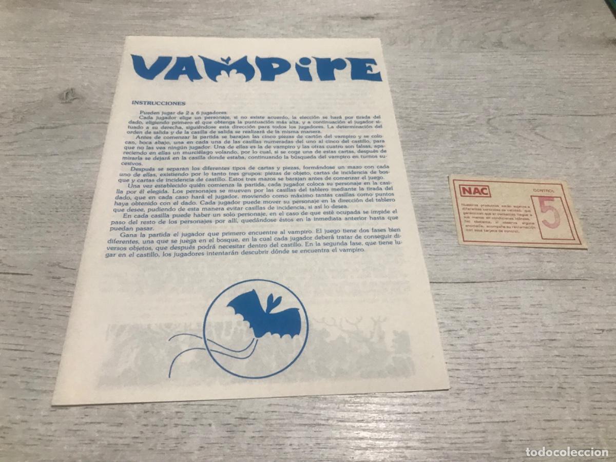 Juegos de mesa: Juego de mes Vampire de nac a&ntilde;o 1986 - Foto 17