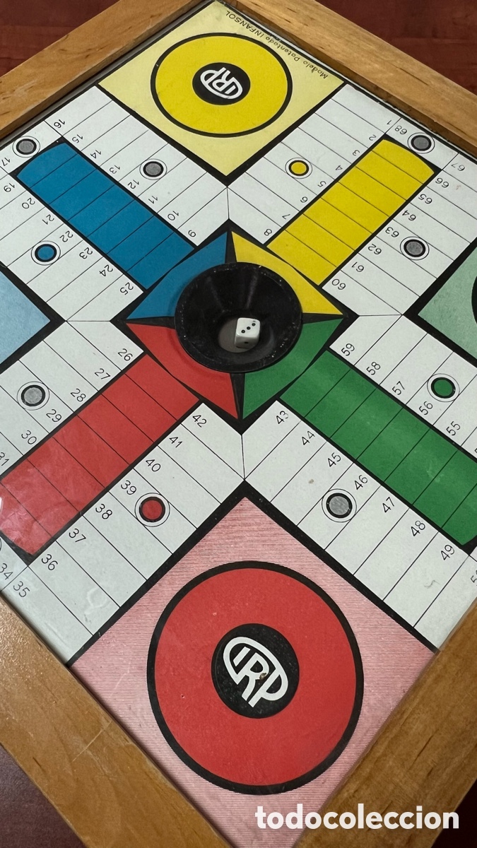 Juegos de mesa: ANTIGUO PARCHIS DE MADERA DE INFANSOL - Foto 6