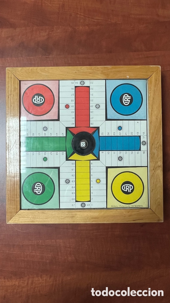Juegos de mesa: ANTIGUO PARCHIS DE MADERA DE INFANSOL - Foto 12