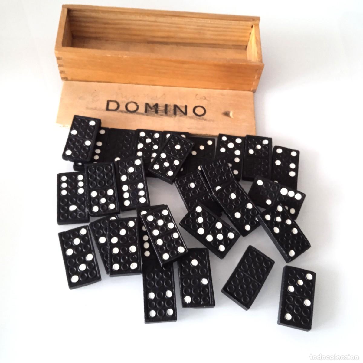 Juegos de mesa: DOMINO EN CAJA DE MADERA-A&Ntilde;OS 90 - Foto 2