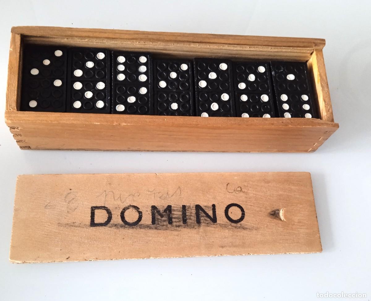 Juegos de mesa: DOMINO EN CAJA DE MADERA-A&Ntilde;OS 90 - Foto 3