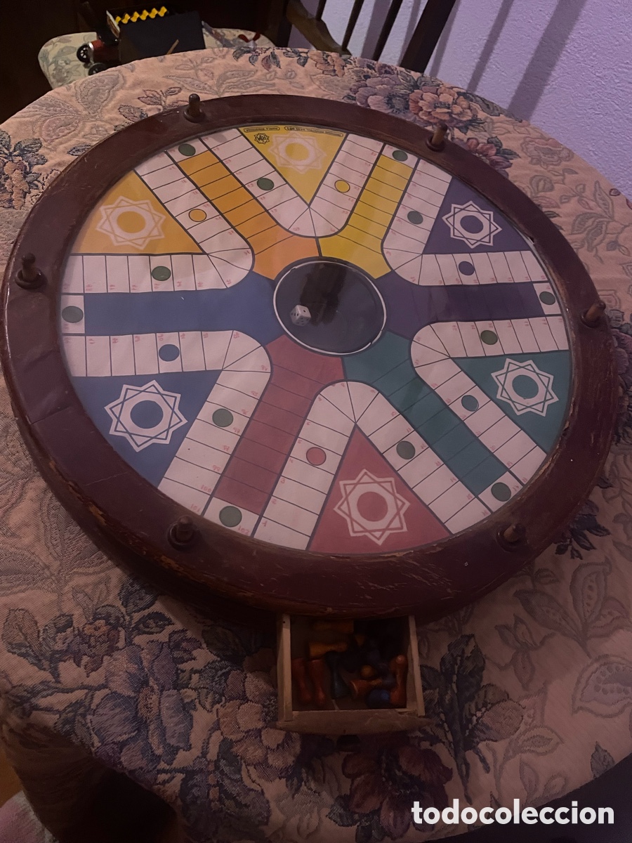 Juegos de mesa: Antiguo parch&iacute;s de madera - Foto 4