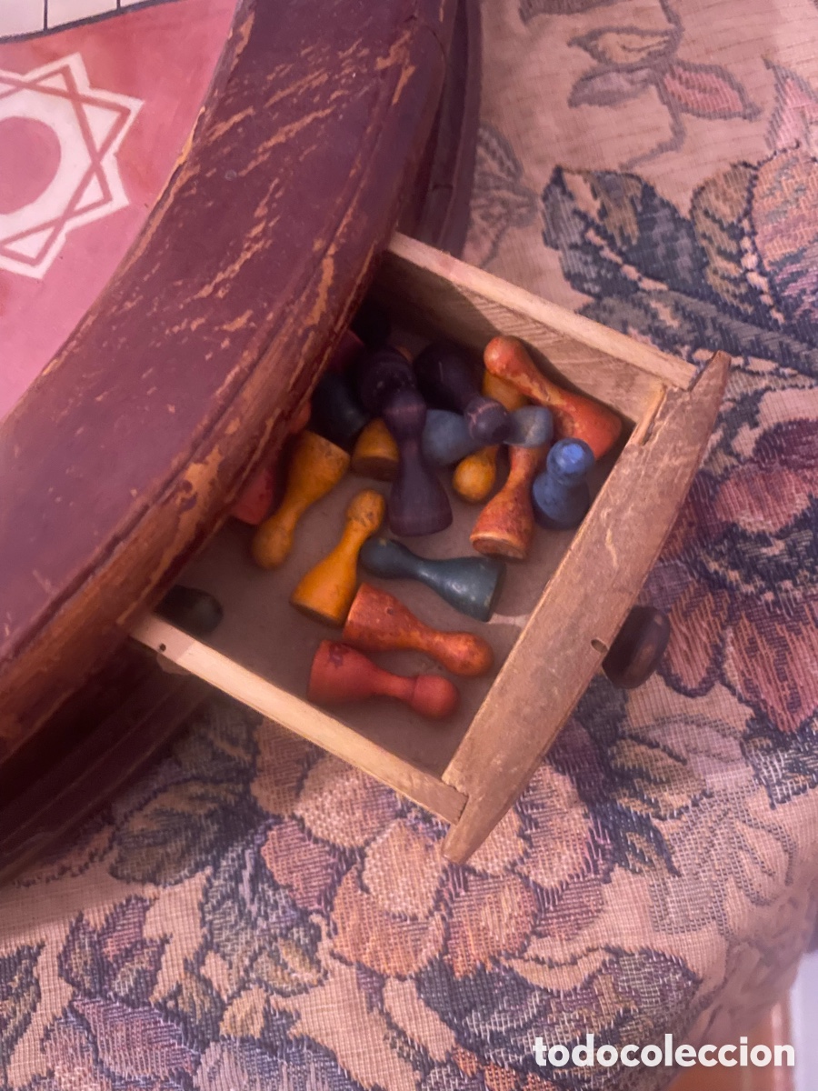 Juegos de mesa: Antiguo parch&iacute;s de madera - Foto 5