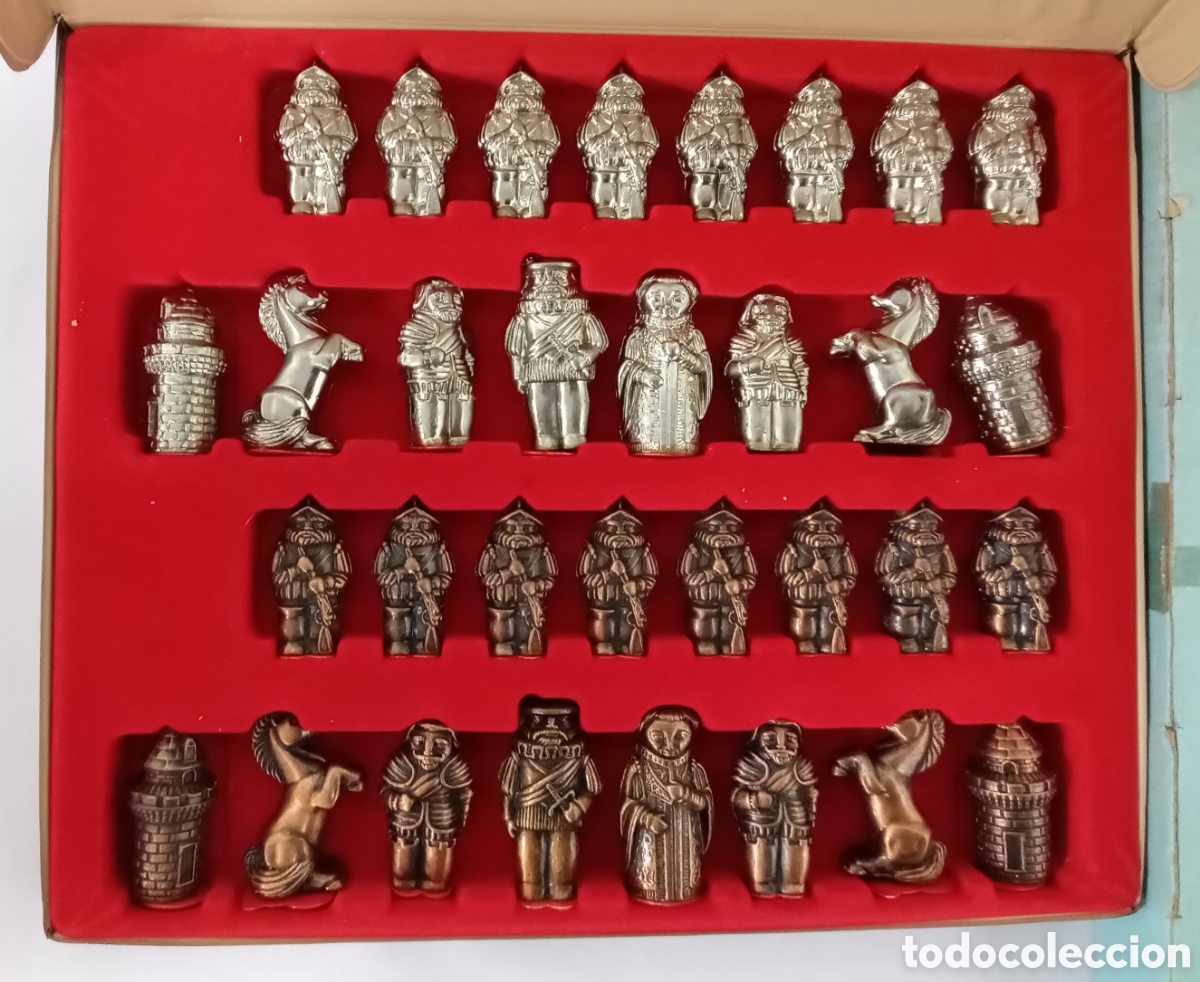 Juegos de mesa: Ajedrez met&aacute;lico conquistadores - Foto 3