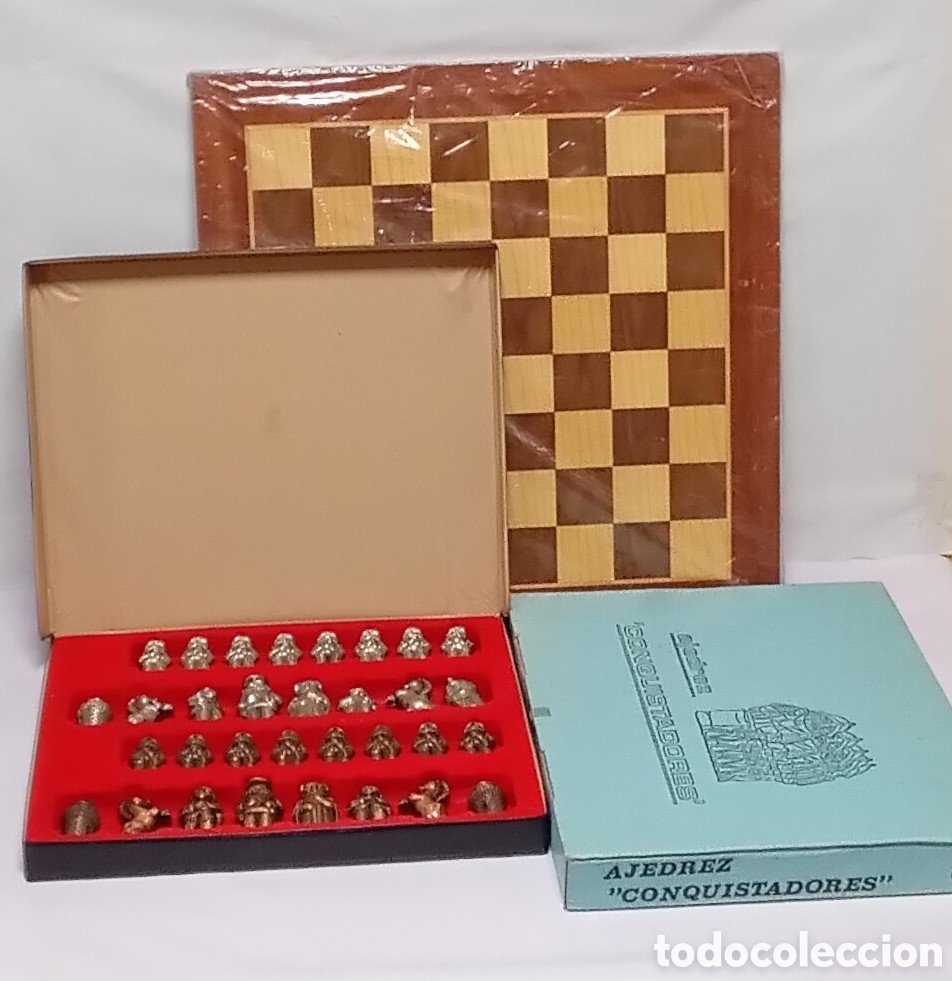 Juegos de mesa: Ajedrez met&aacute;lico conquistadores - Foto 1
