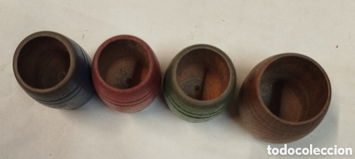Juegos de mesa: Antiguos cubiletes de madera. Parchis - Foto 4