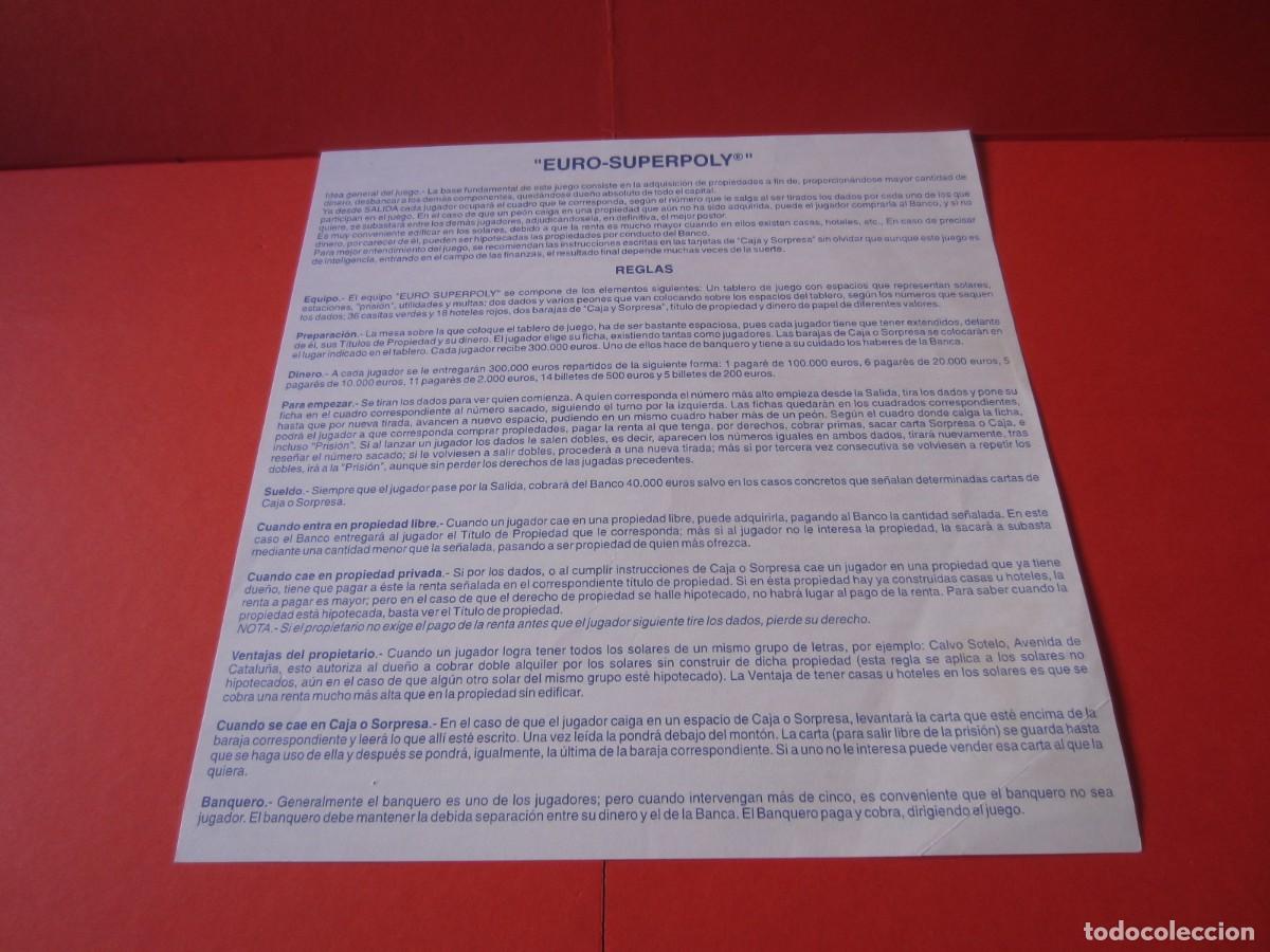 Juegos de mesa: Tablero de Juego e Instrucciones Superpoly (Falomir) - Foto 15