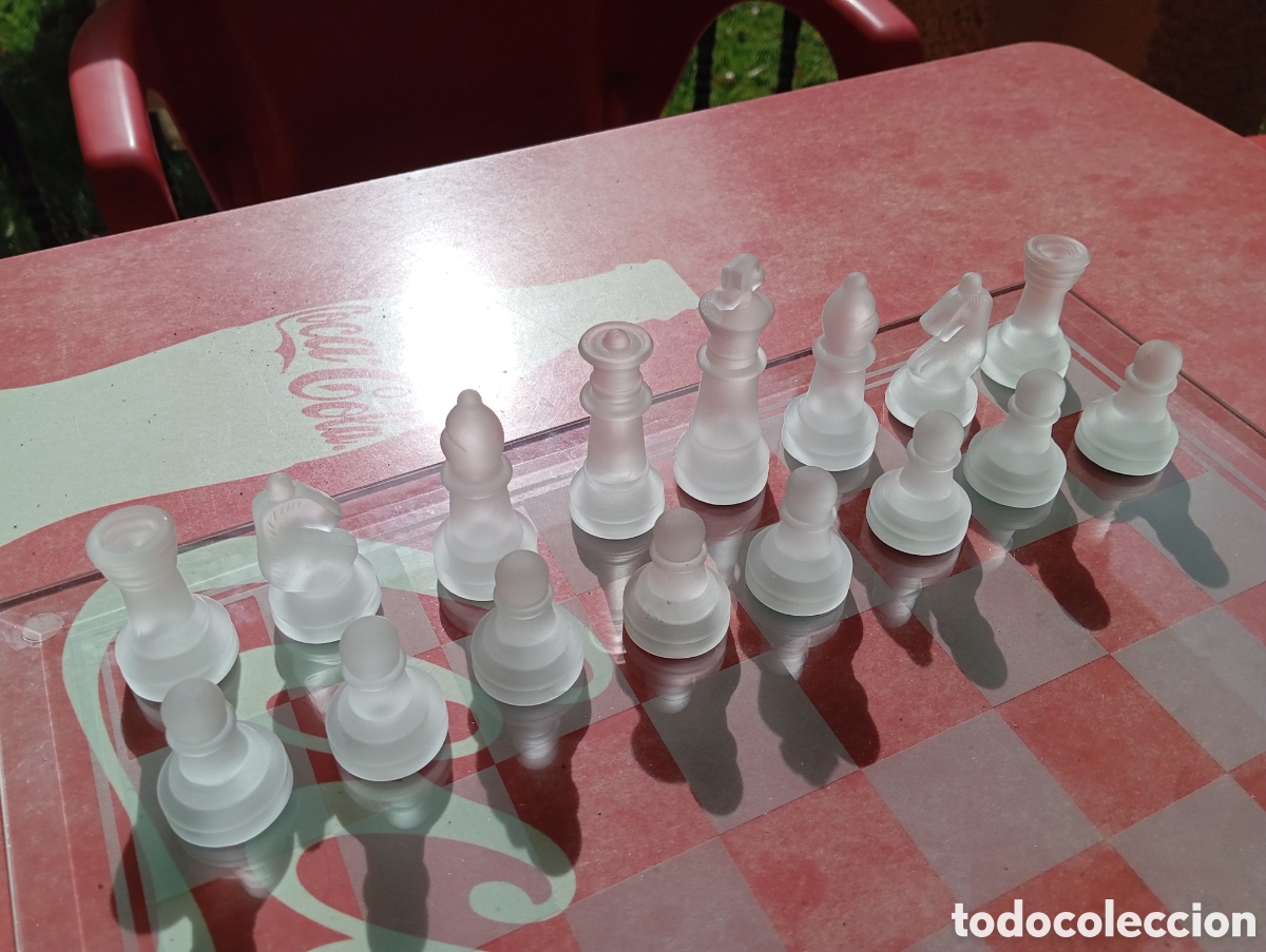 Juegos de mesa: JUEGO DE AJEDREZ EN CRISTAL COMO NUEVO - Foto 5