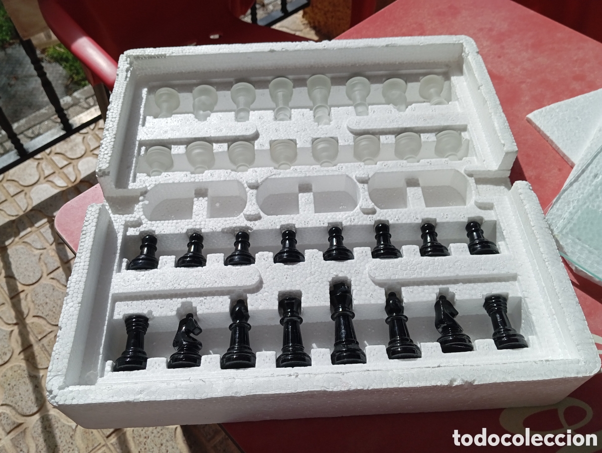 Juegos de mesa: JUEGO DE AJEDREZ EN CRISTAL COMO NUEVO - Foto 6