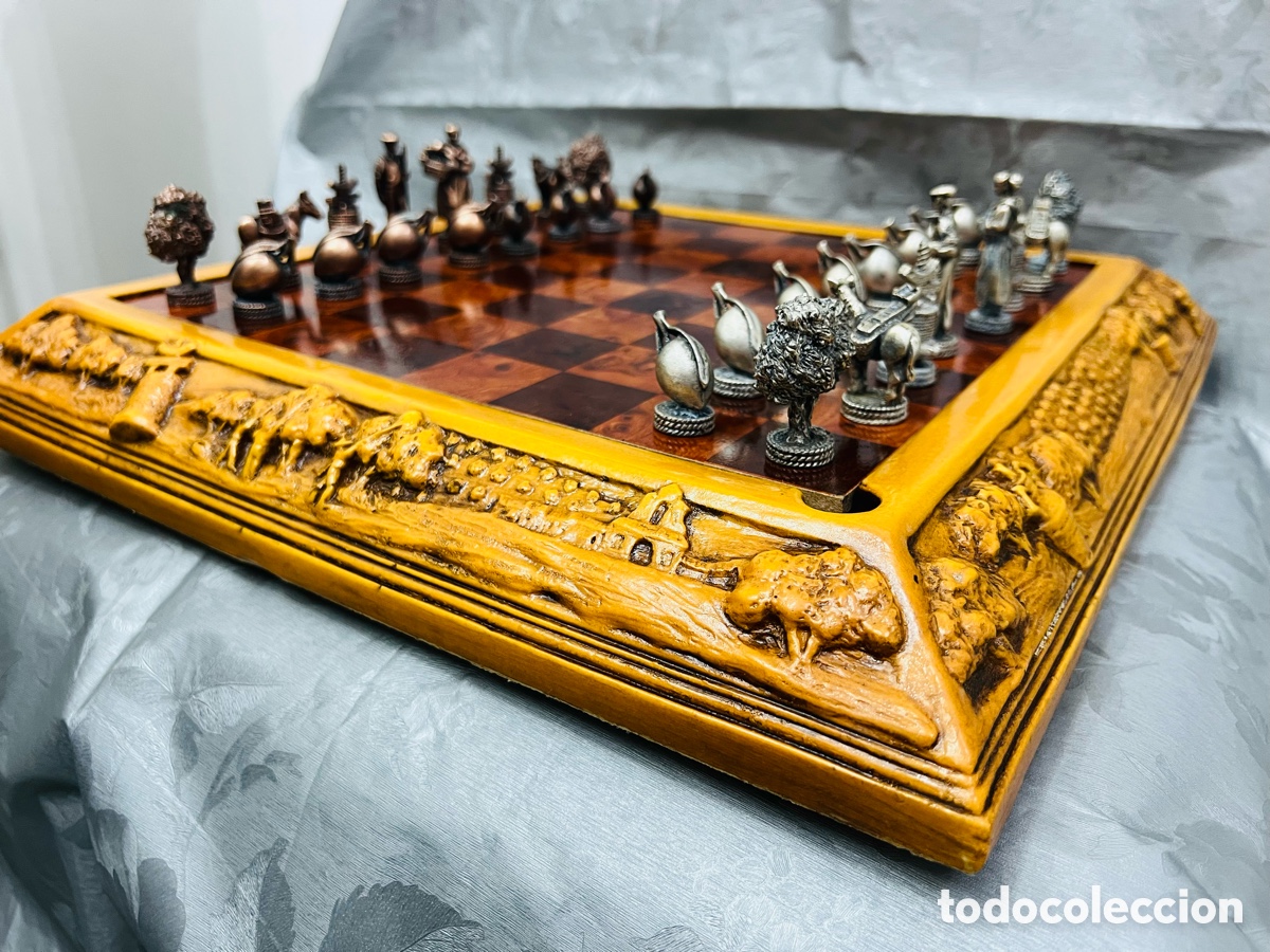 Juegos de mesa: Juego de ajedrez tem&aacute;tico campesino manchego