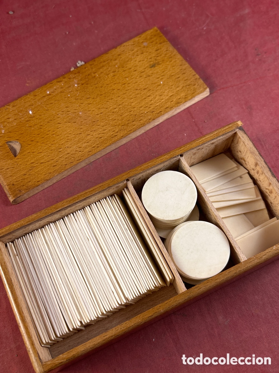Juegos de mesa: CAJA CON FICHAS ANTIGUAS - Foto 1